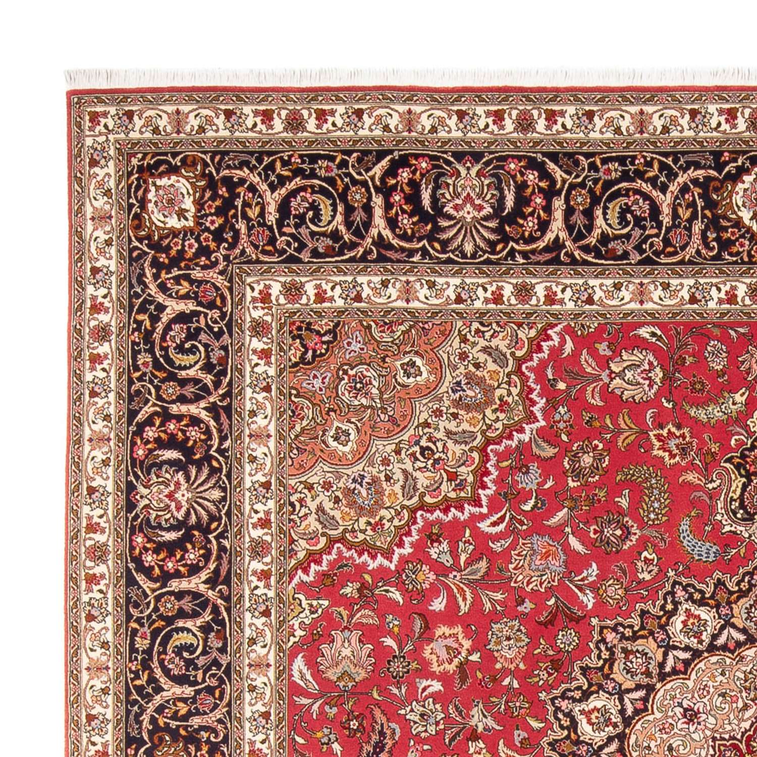 Perský koberec - Tabríz - Královský čtvercový  - 252 x 252 cm - červená