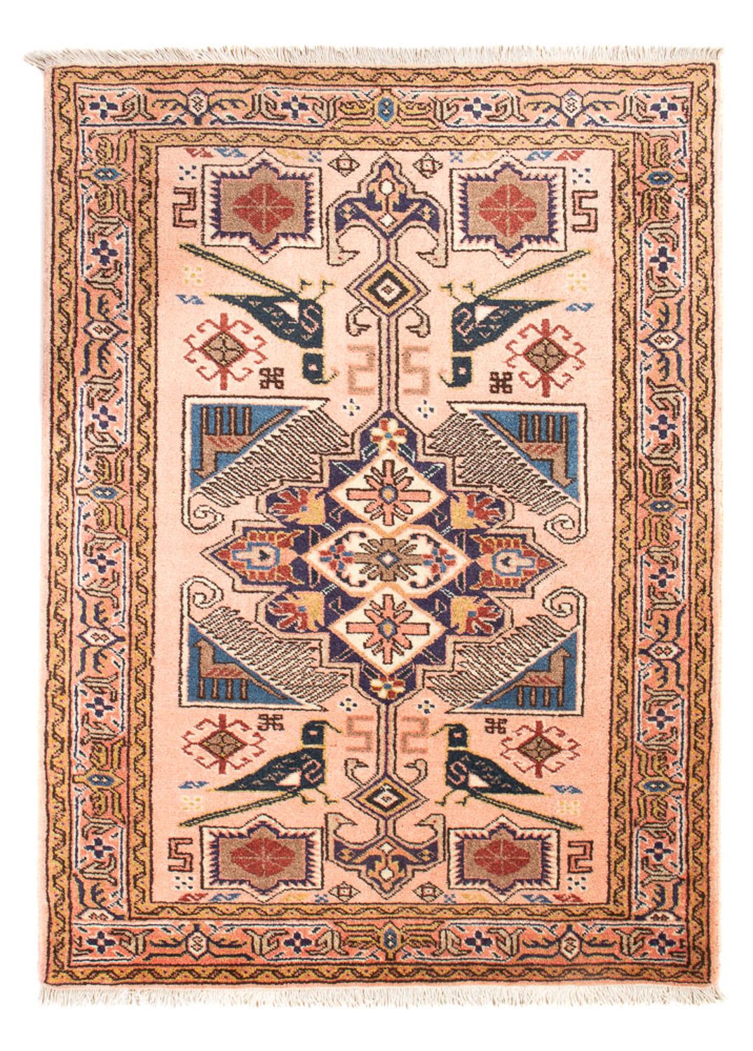 Tapis persan - Nomadic - 96 x 67 cm - saumon