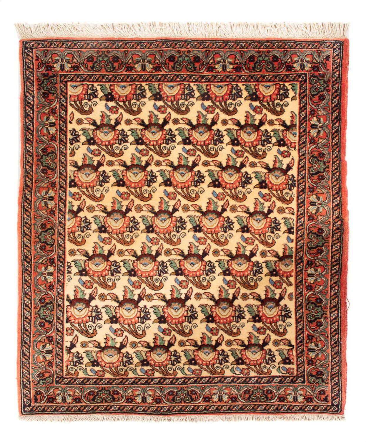 Perski dywan - Bijar - Royal - 90 x 73 cm - kremowy