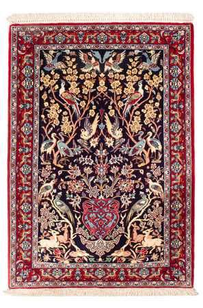 Perserteppich - Isfahan - Premium - 106 x 72 cm - dunkelblau