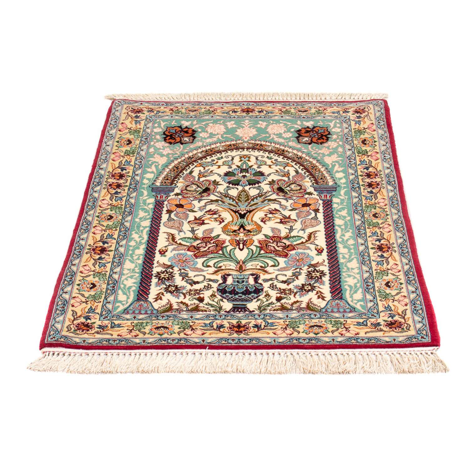 Perzisch tapijt - Isfahan - Premium - 103 x 70 cm - groen