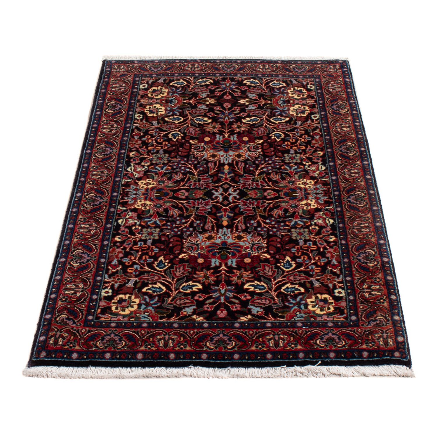 Tapis persan - Bidjar - 117 x 60 cm - bleu foncé