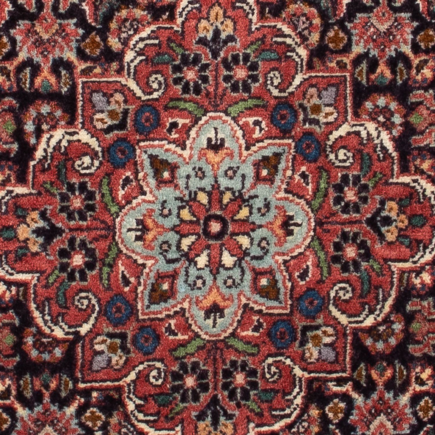 Alfombra persa - Bidjar - 67 x 50 cm - azul oscuro