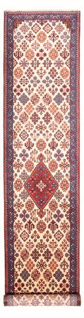 Tapis de couloir Tapis persan - Nomadic - 440 x 95 cm - crème