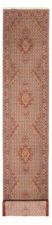 Løper Persisk teppe - Tabriz - Royal - 407 x 78 cm - beige