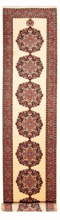 Loper Perzisch tapijt - Bijar - Koninklijk - 390 x 90 cm - beige