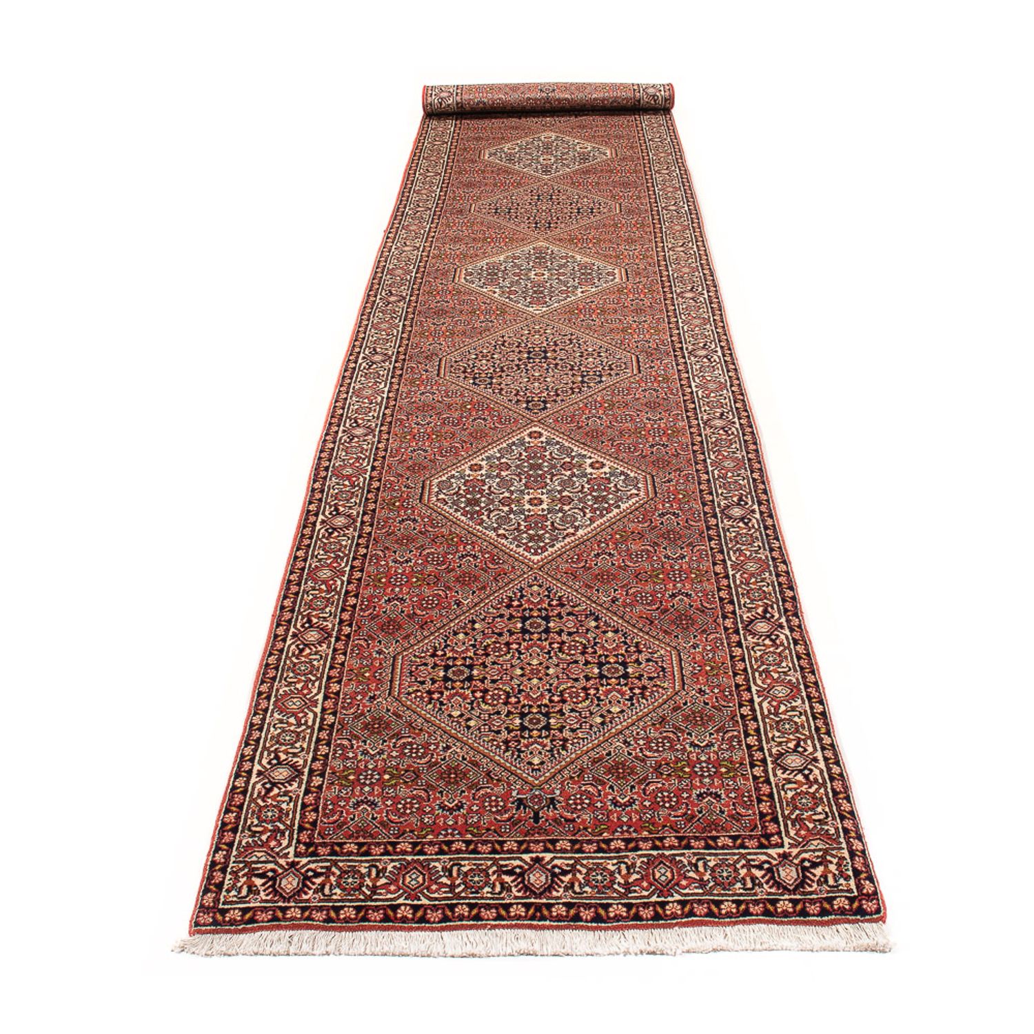 Runner Perser Rug - Bidjar - 420 x 84 cm - red