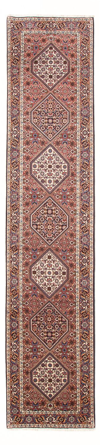 Tapis de couloir Tapis persan - Bidjar - 395 x 84 cm - rouge