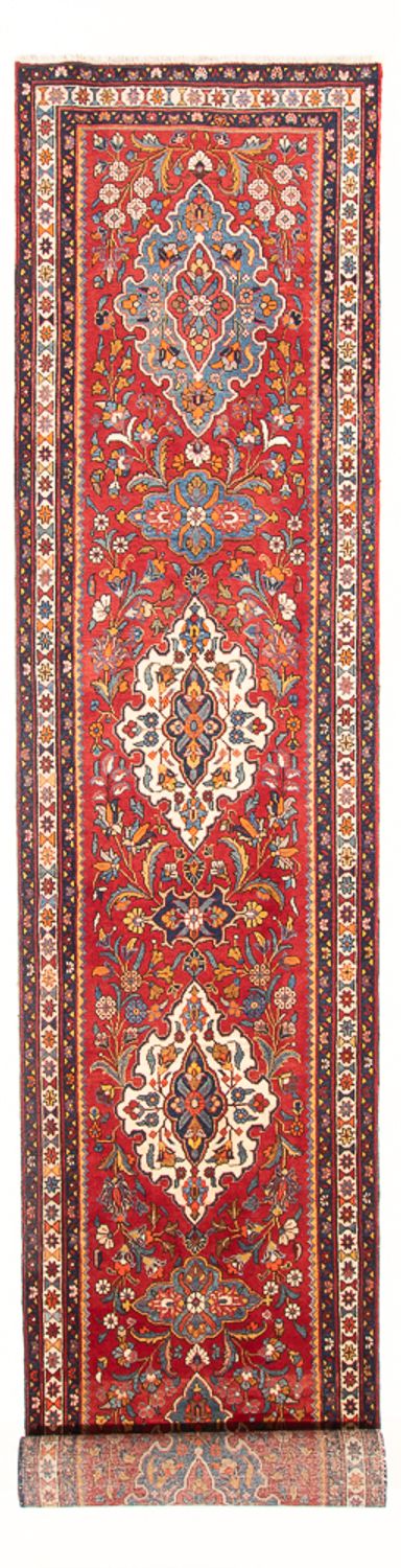 Tapis de couloir Tapis persan - Nomadic - 422 x 113 cm - crème