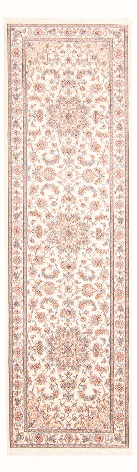 Alfombra de pasillo Alfombra Persa - Tabriz - Real - 298 x 87 cm - crema