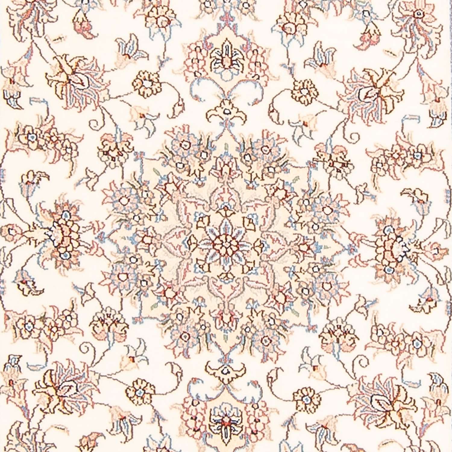 Alfombra de pasillo Alfombra Persa - Tabriz - Real - 298 x 87 cm - crema