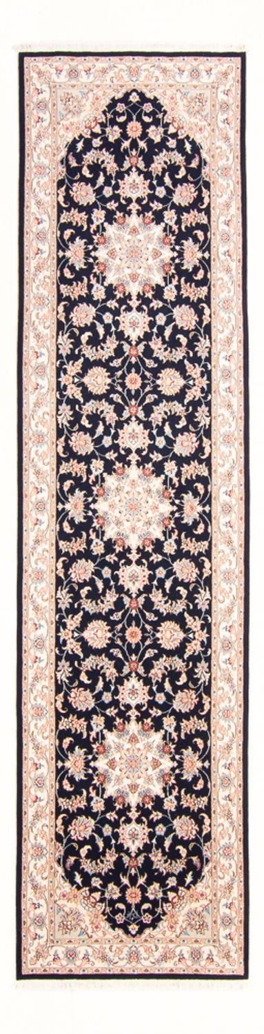 Tappeto corsia Tappeto Persero - Tabriz - Reale - 297 x 80 cm - blu scuro