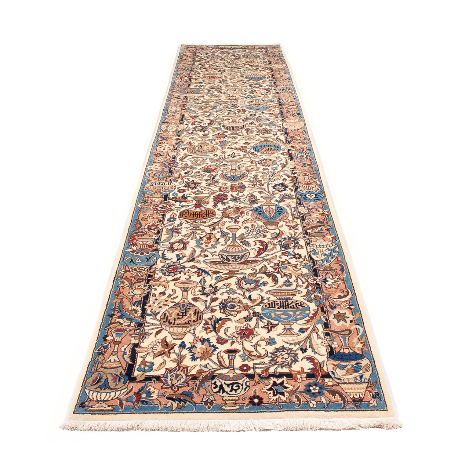 Løper Persisk teppe - klassisk - 402 x 83 cm - beige