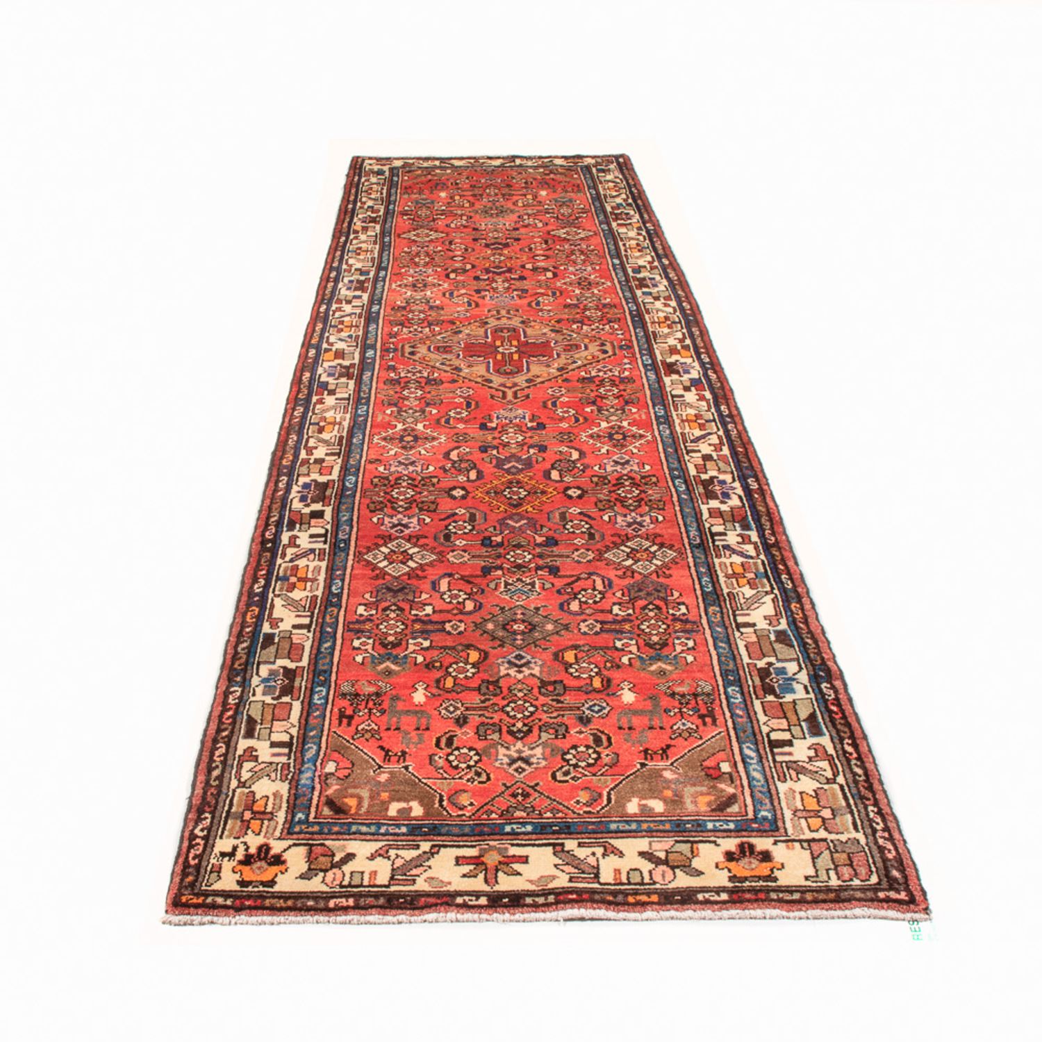 Tapis de couloir Tapis persan - Nomadic - 375 x 102 cm - rouge