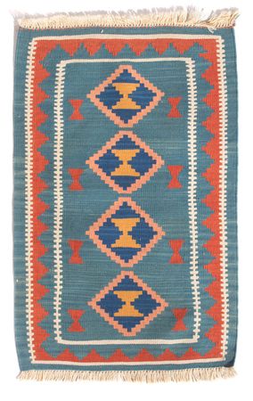 Kelim Carpet - orientalisk matta - 96 x 63 cm - flerfärgad