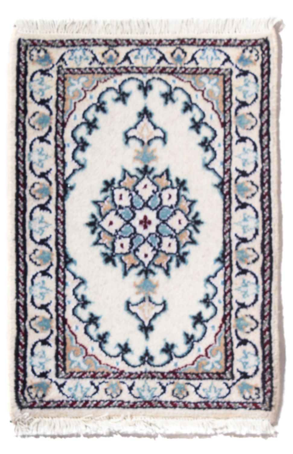 Alfombra persa - Nain - 60 x 40 cm - crema