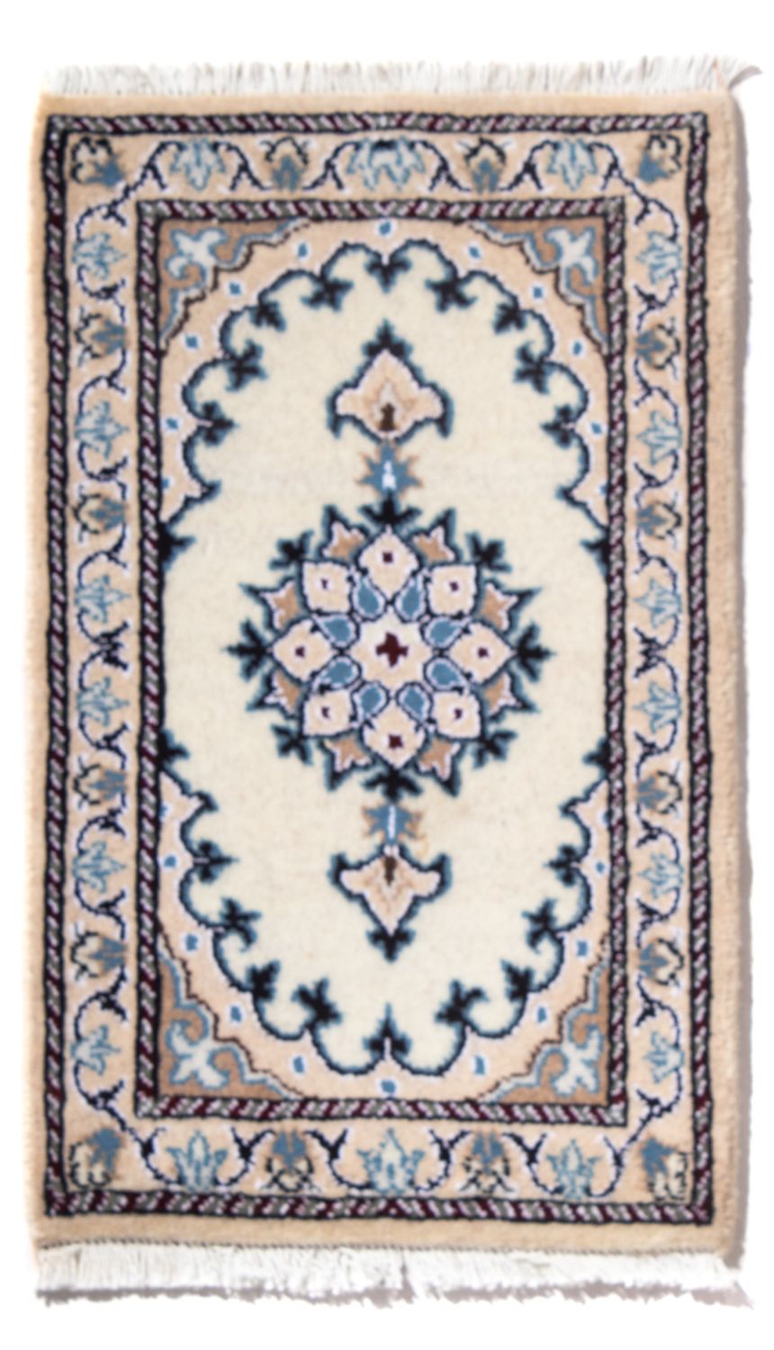 Alfombra persa - Nain - 60 x 40 cm - crema