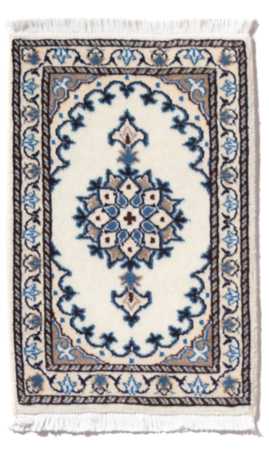 Alfombra persa - Nain - 60 x 40 cm - crema