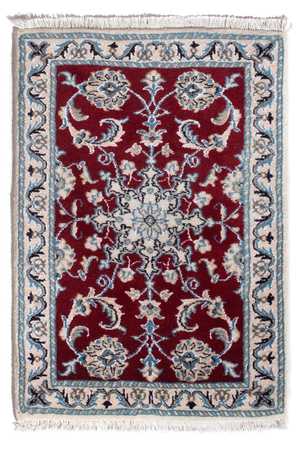 Tapis persan - Nain - 90 x 60 cm - rouge