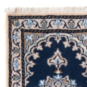 Tapis persan - Nain - 60 x 40 cm - bleu foncé