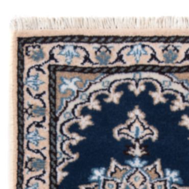 Tapis persan - Nain - 60 x 40 cm - bleu foncé