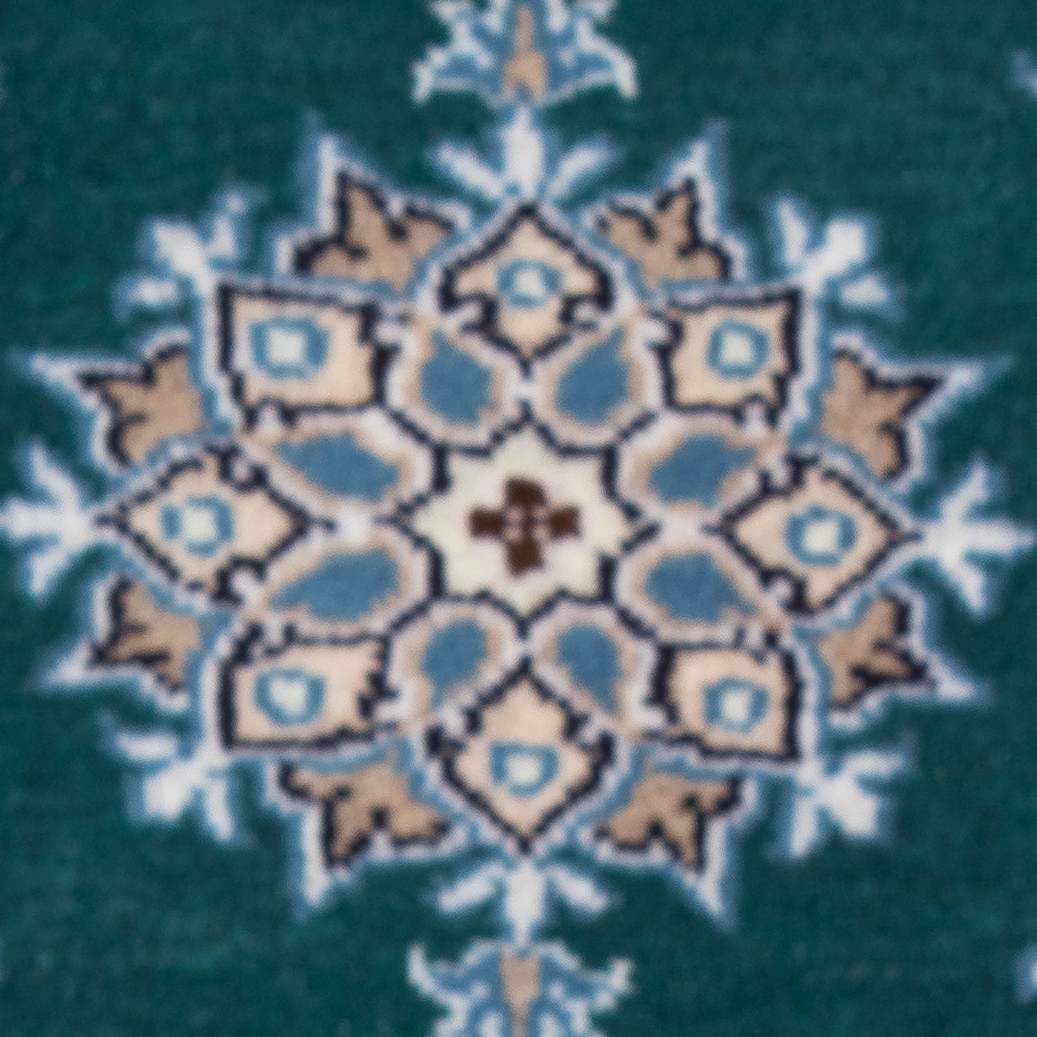 Alfombra persa - Nain - 60 x 40 cm - verde oscuro