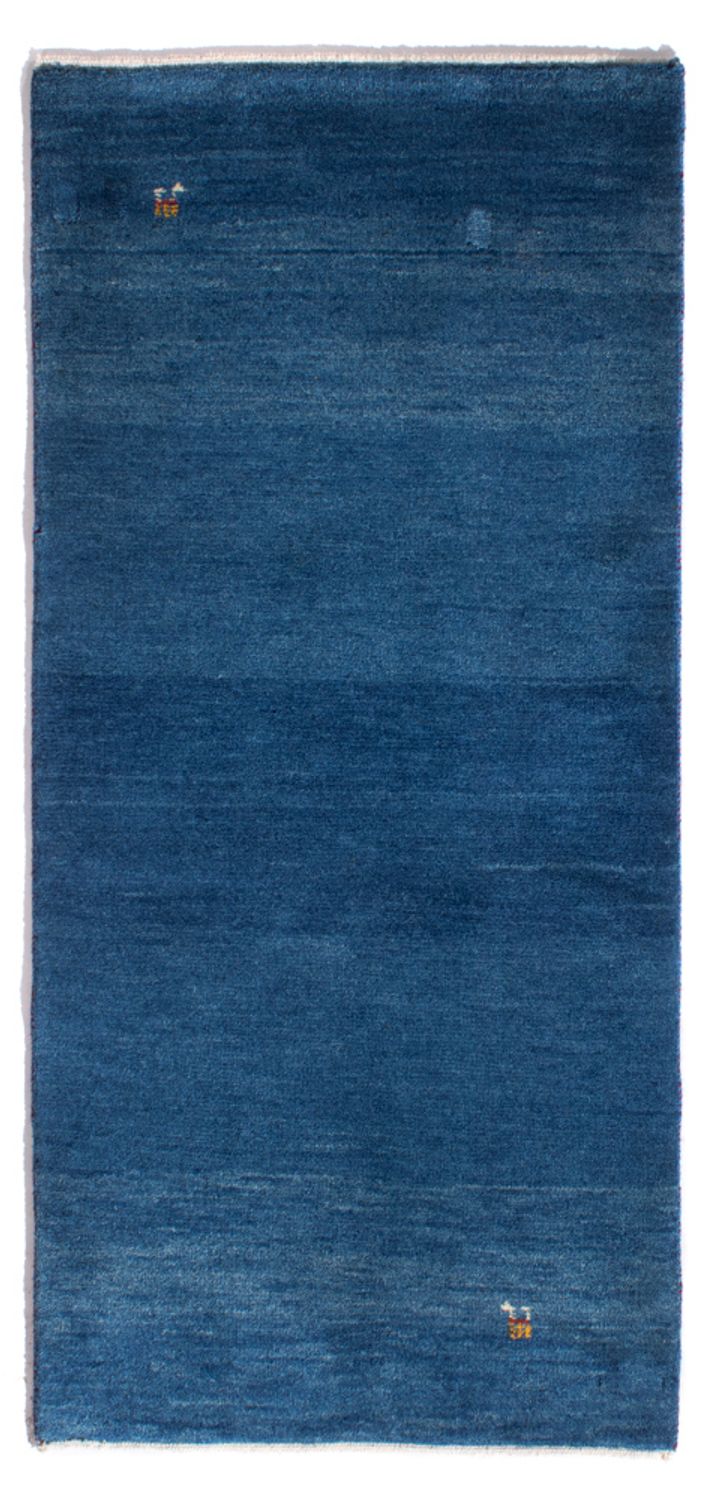 Tapete Gabbeh - Persa - 142 x 69 cm - azul escuro