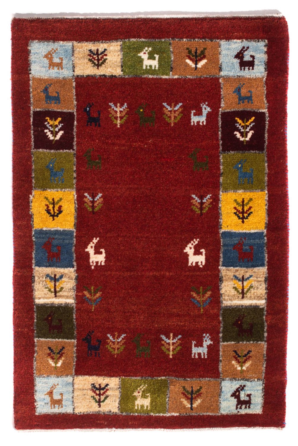 Tapete Gabbeh - Persa - 88 x 61 cm - multicolorido