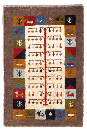 Tapis Gabbeh - Persan - 88 x 61 cm - multicolore