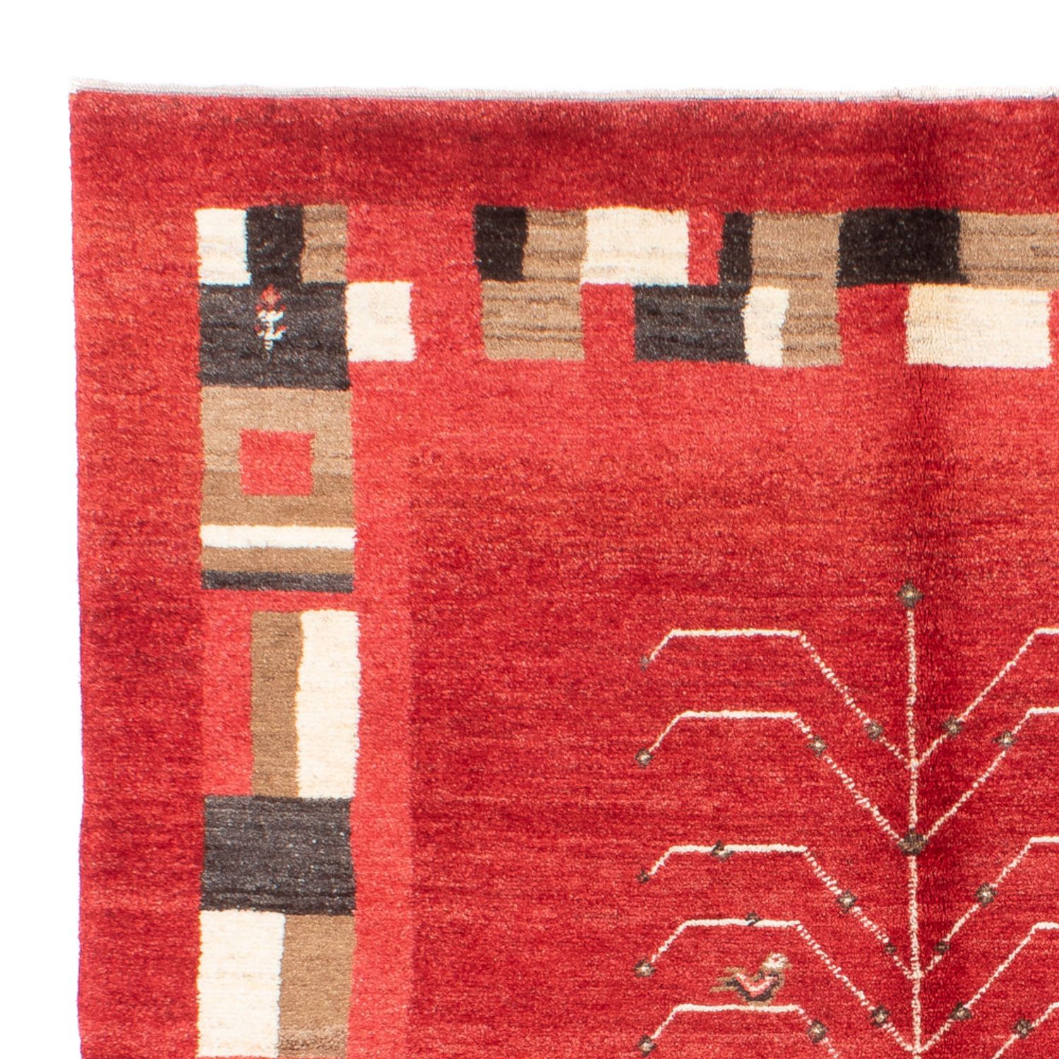 Tapis Gabbeh - Persan - 191 x 147 cm - rouge