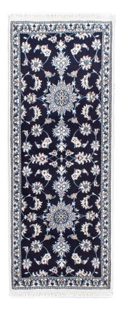 Tapis de couloir Tapis persan - Nain - 202 x 78 cm - bleu foncé