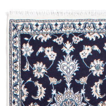 Tapis de couloir Tapis persan - Nain - 202 x 78 cm - bleu foncé