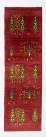 Tapis de couloir Tapis Gabbeh - Persan - 240 x 70 cm - rouge