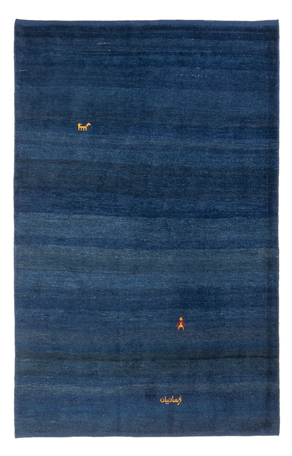 Tapete Gabbeh - Persa - 172 x 117 cm - azul escuro