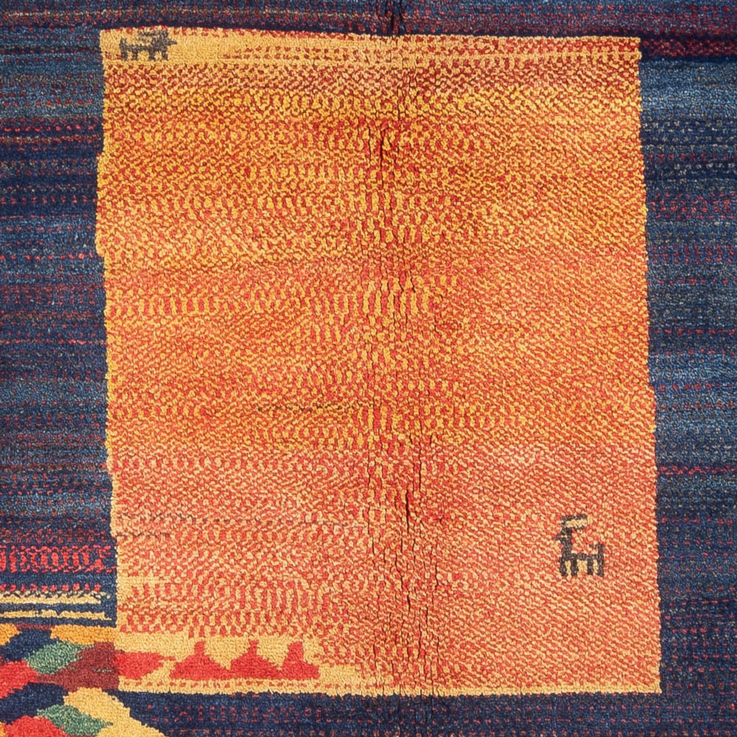 Gabbeh-matta - persisk - 196 x 157 cm - flerfärgad