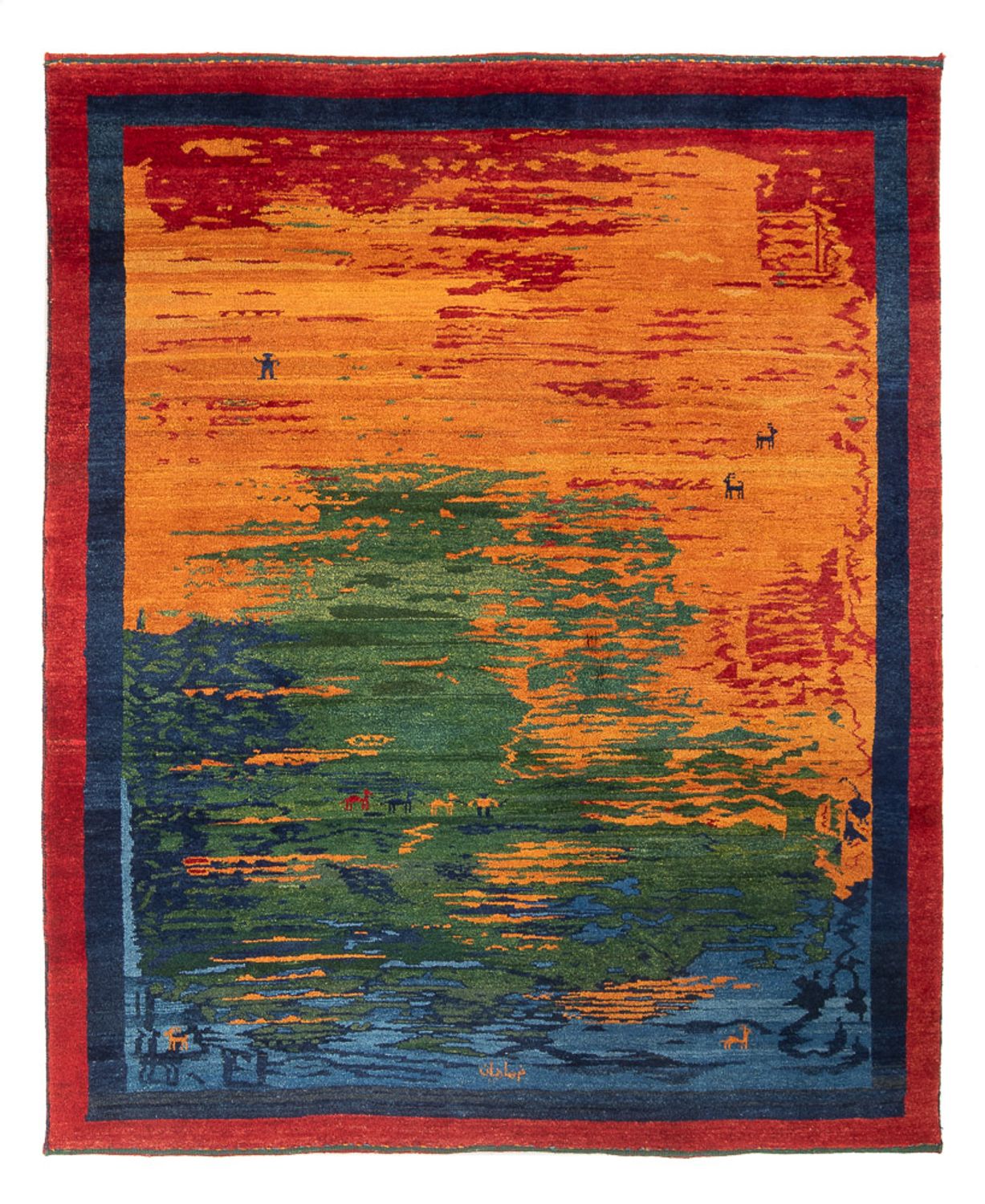 Tapis Gabbeh - Persan - 238 x 198 cm - multicolore