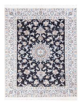 Alfombra Persa - Nain - Real - 193 x 143 cm - azul oscuro