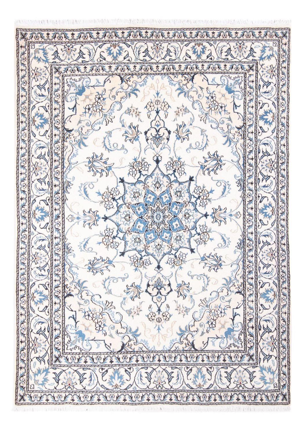 Tapis persan - Nain - Royal - 207 x 150 cm - crème