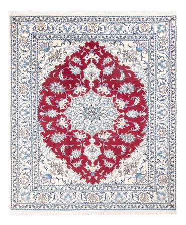 Alfombra Persa - Nain - Real - 195 x 148 cm - rojo