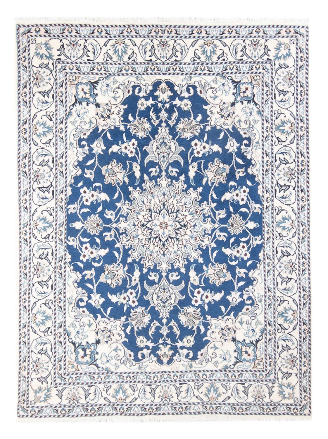 Alfombra Persa - Nain - Real - 195 x 148 cm - azul