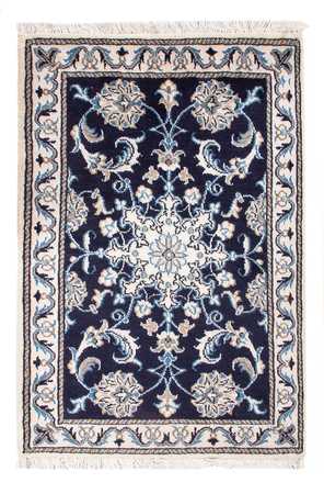 Tapis persan - Nain - Royal - 90 x 60 cm - bleu foncé