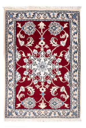 Alfombra Persa - Nain - Real - 90 x 60 cm - rojo