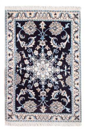 Tapete Persa - Nain - Royal - 90 x 60 cm - azul escuro