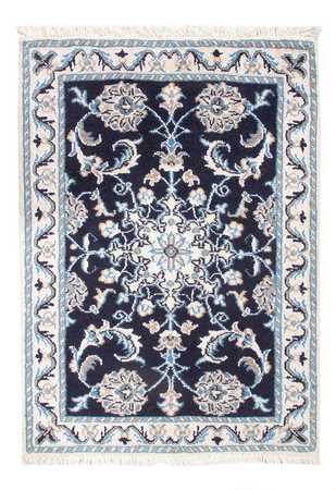 Alfombra Persa - Nain - Real - 90 x 60 cm - azul oscuro