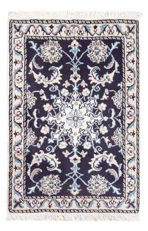 Alfombra Persa - Nain - Real - 90 x 60 cm - azul oscuro