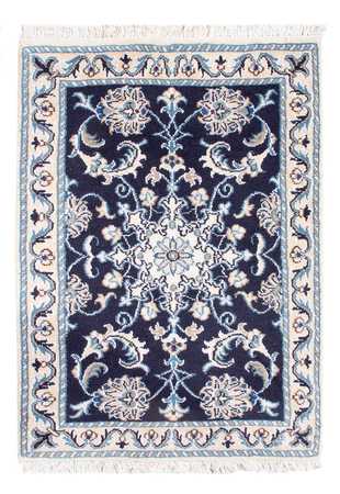 Alfombra Persa - Nain - Real - 90 x 60 cm - azul oscuro