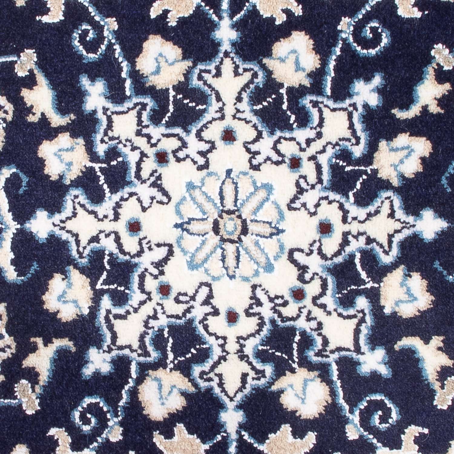 Alfombra Persa - Nain - Real - 90 x 60 cm - azul oscuro