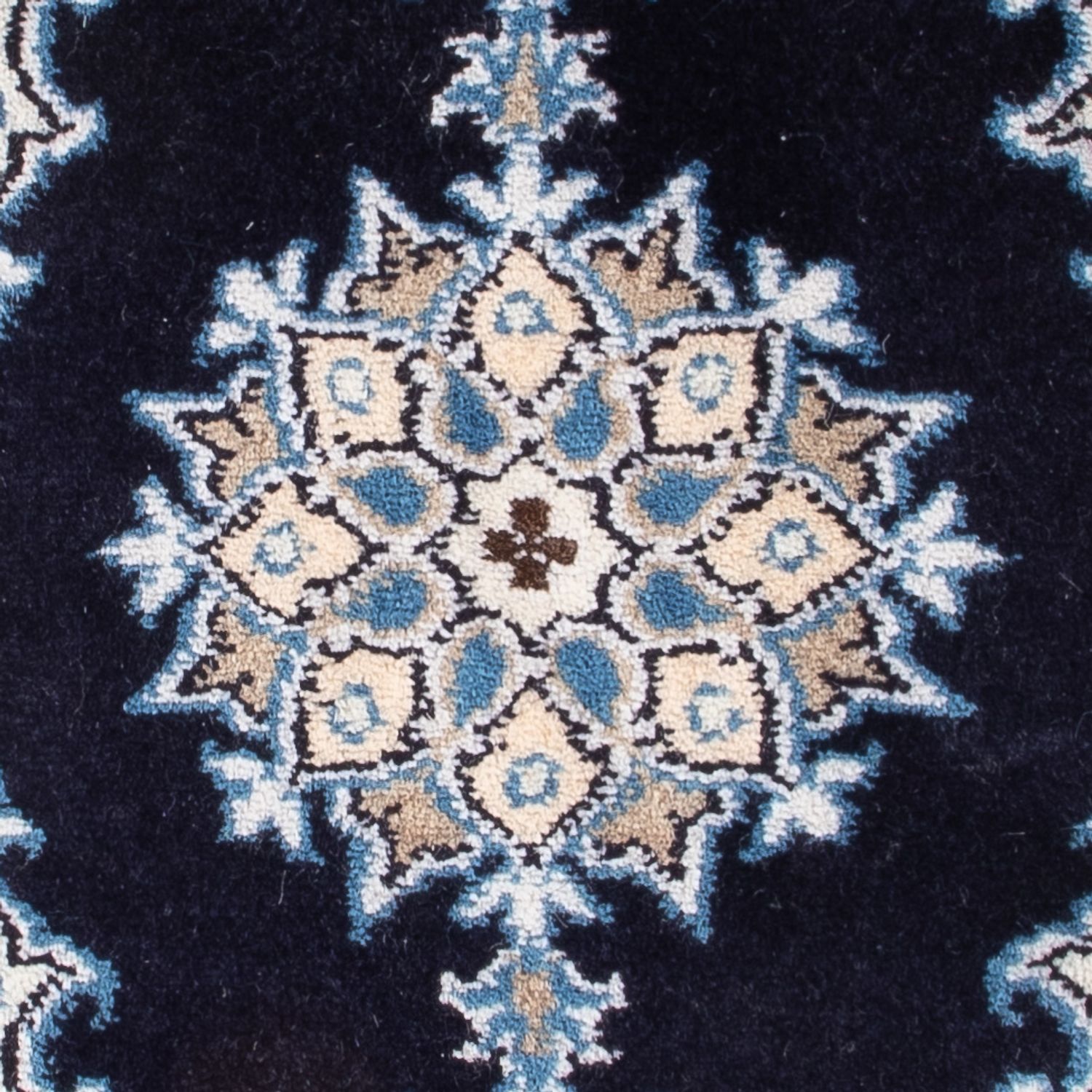 Tapis persan - Nain - Royal - 60 x 40 cm - bleu foncé