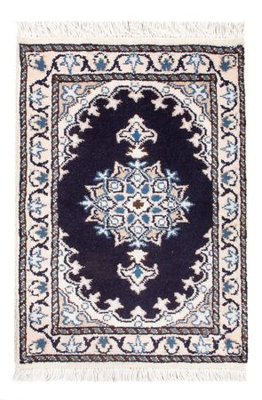 Tapis persan - Nain - Royal - 60 x 40 cm - bleu foncé