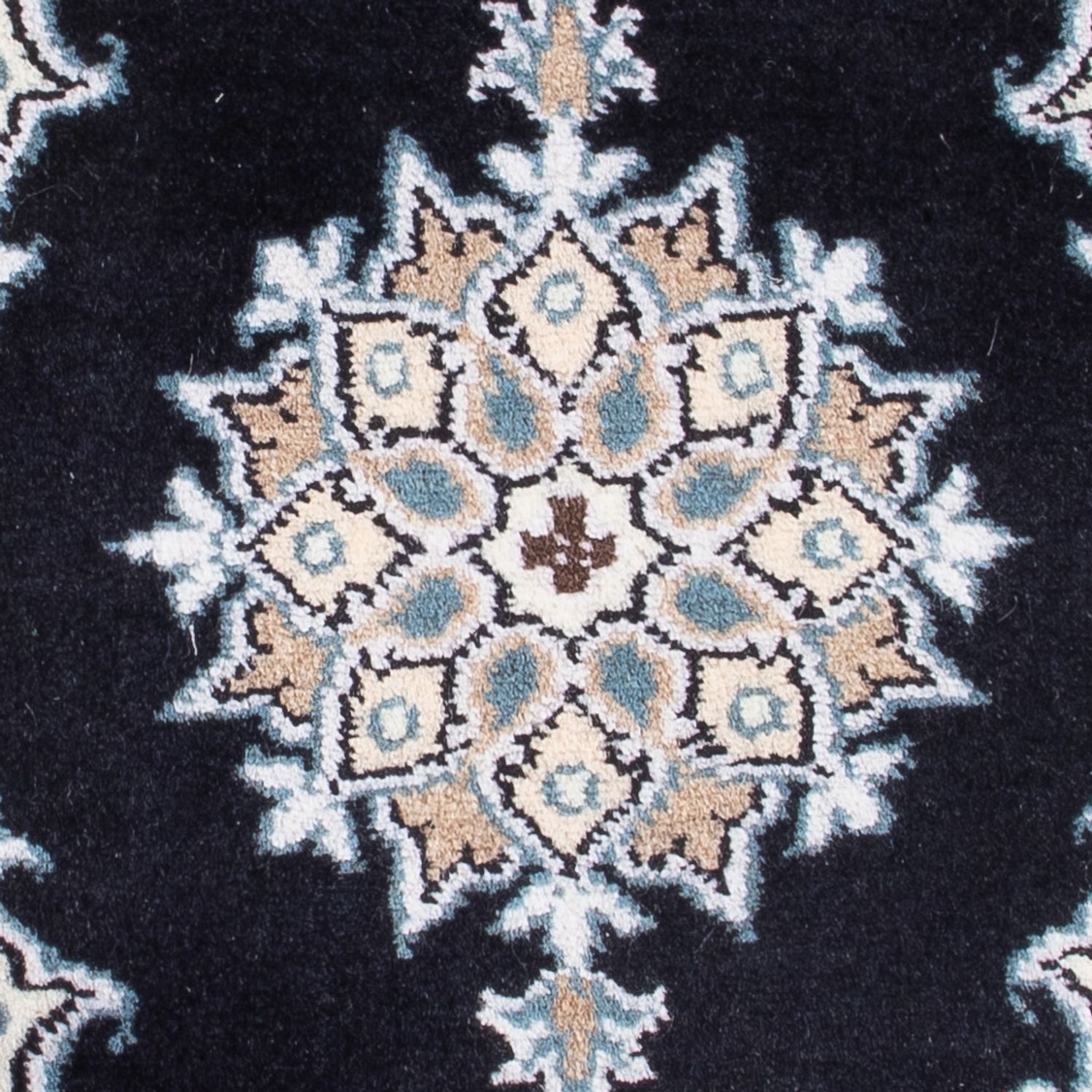 Alfombra Persa - Nain - Real - 60 x 40 cm - azul oscuro